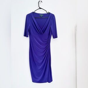 Ralph Lauren Purple Jersey Dress - Size 8